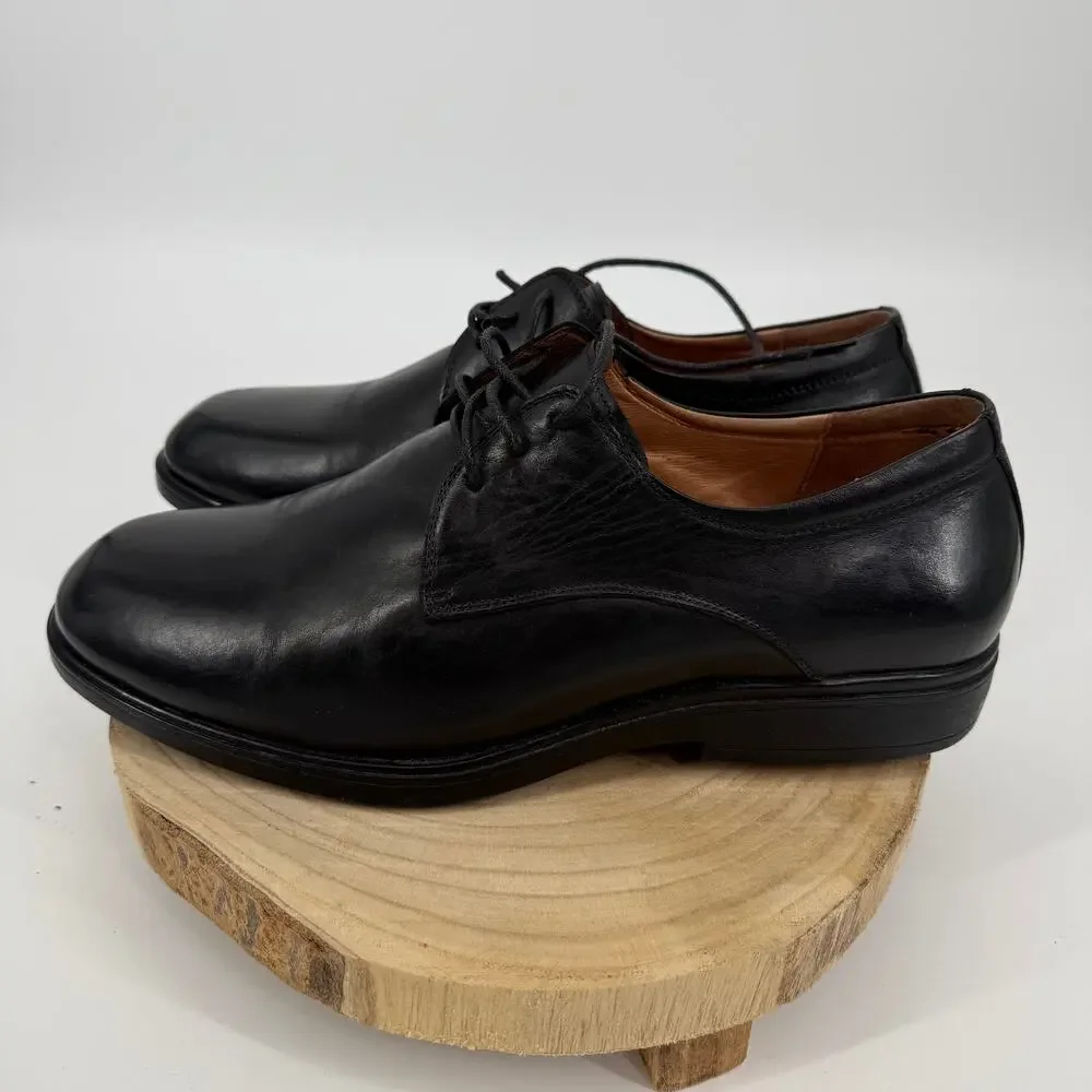 G-Defy Mens Martin Oxford Dress Shoes 12 Black Leather Orthotic Classic